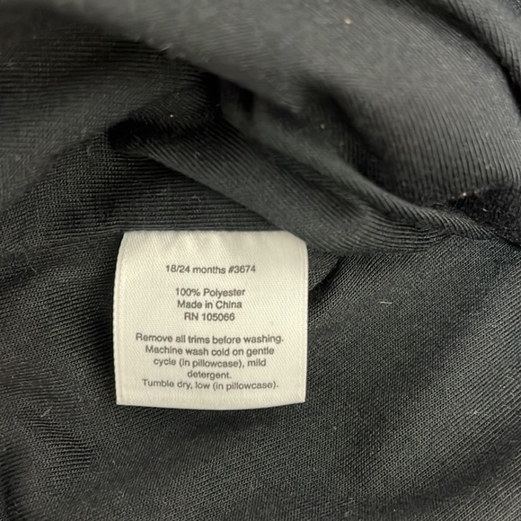 Fuzzy Wear Kitty Jacket Long Sleeve Button Up Black Size 12 - 18 M - Picture 6 of 10